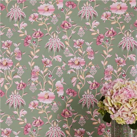 Cath Kidston Wallpaper Friendship Garden 125524 Sage