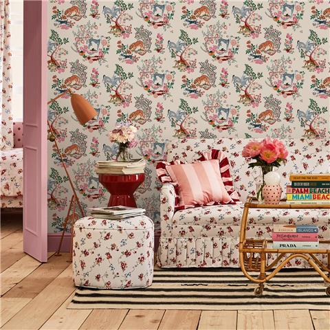 Cath Kidston Wallpaper Painted Kingdom 125527 Natural