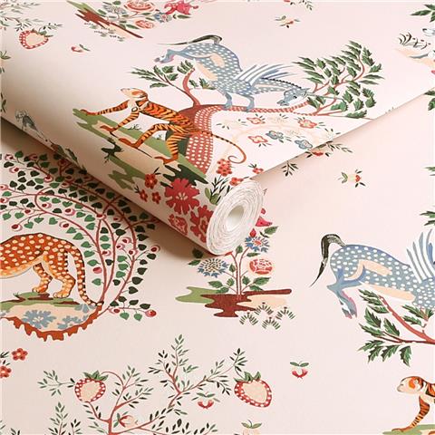 Cath Kidston Wallpaper Painted Kingdom 125528 Pink