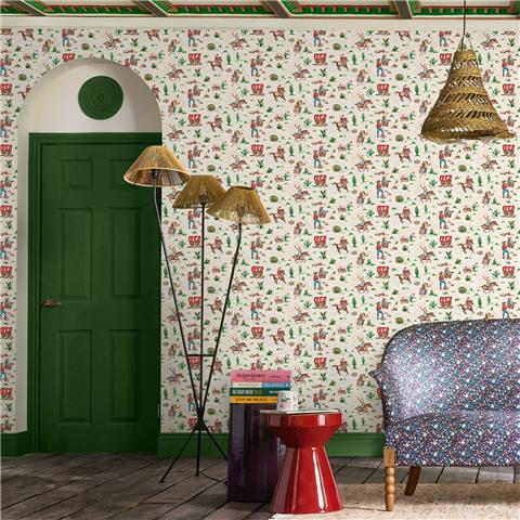 Cath Kidston Wallpaper Cowgirls 125533 Multi