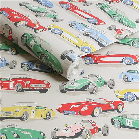 Cath Kidston Wallpaper Vintage Cars 125535 Multi