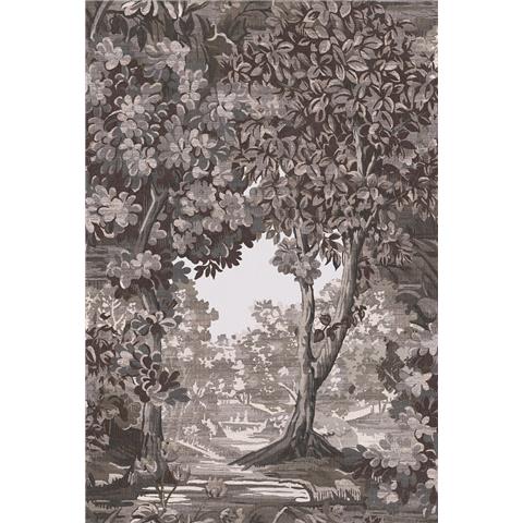 Graham and Brown Bodenham Wallpaper 127903 Etching Charcoal