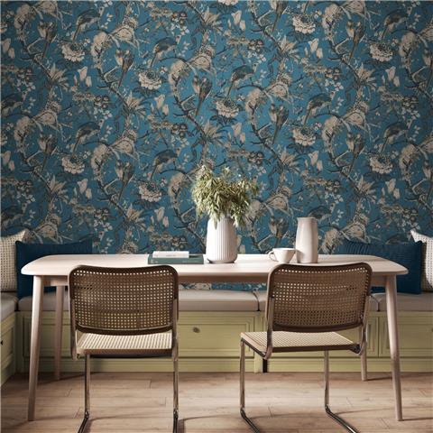 Graham and Brown Perrow Wallpaper 127911 Blue