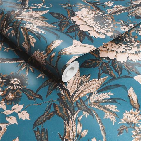 Graham and Brown Perrow Wallpaper 127911 Blue