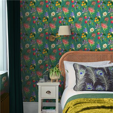 Graham and Brown Physic Garden Wallpaper 127918 Teal