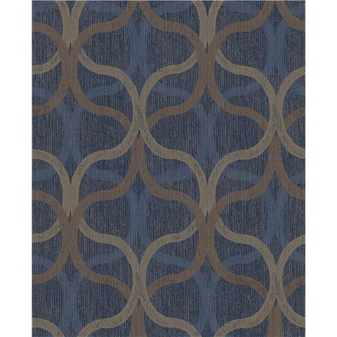 Boutique Refine Geo Wallpaper 128000 Navy/Gold