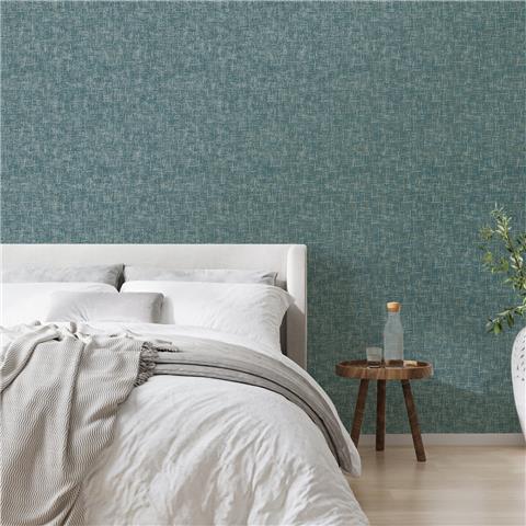 Super Fresco Midas Plain Textured Wallpaper 128163 Teal/Gold