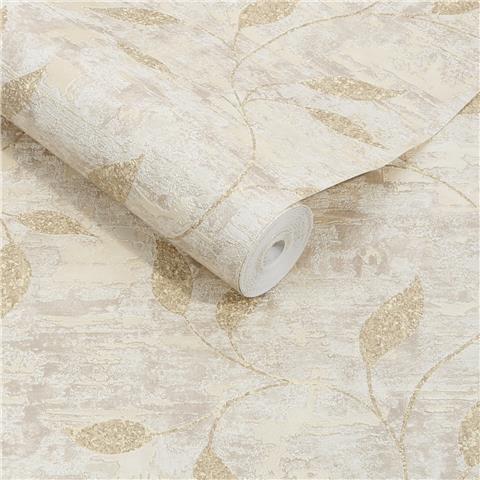 Boutique Ornamental Leaf Wallpaper 128805 Cream