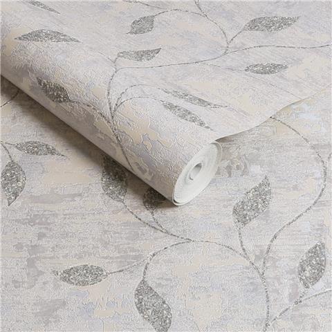 Boutique Ornamental Leaf Wallpaper 128811 Silver