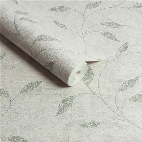 Boutique Ornamental Leaf Wallpaper 128814 Sage