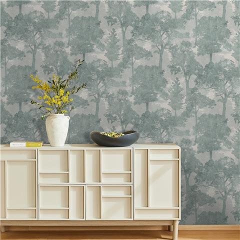 NEXT Trailing Trees Wallpaper 128840 Duck Egg