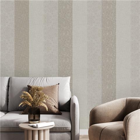 Super Fresco Meadow Stripe Textured Wallpaper 128975 Neutral/Gold