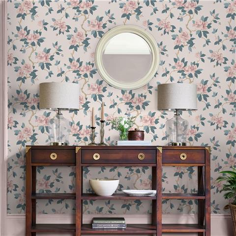 Laura Ashley Wallpaper Maya 130096 Linen