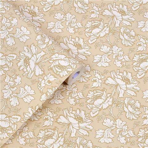 Laura Ashley Wallpaper Tamara 130101 Gold