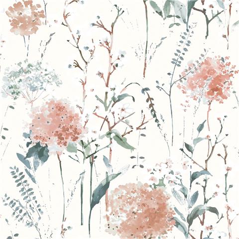 Laura Ashley Wallpaper Pallington Bloom 130104 Plaster Pink