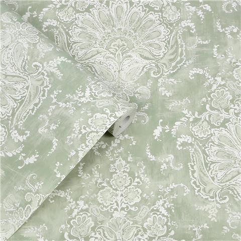 Laura Ashley Wallpaper Maddox 130105 Sage Green