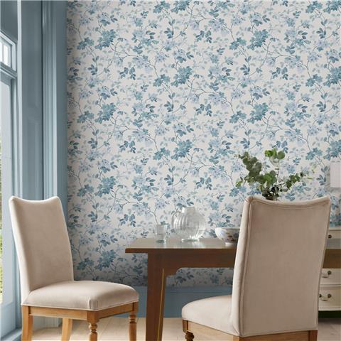 Laura Ashley Wallpaper Yewland 130107 Seaspray