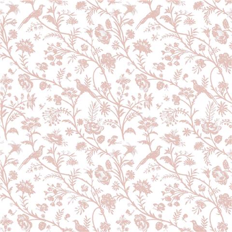 Laura Ashley Wallpaper Shepherds Purse 130108 Dark Blush