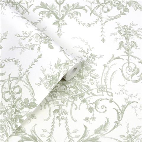 Laura Ashley Wallpaper Tuileries 130112 Sage Green