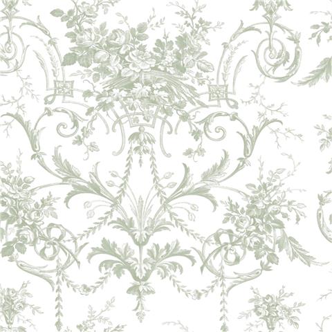 Laura Ashley Wallpaper Tuileries 130112 Sage Green