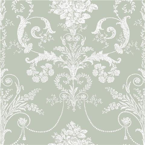 Laura Ashley Wallpaper Josette 130114 Sage Green