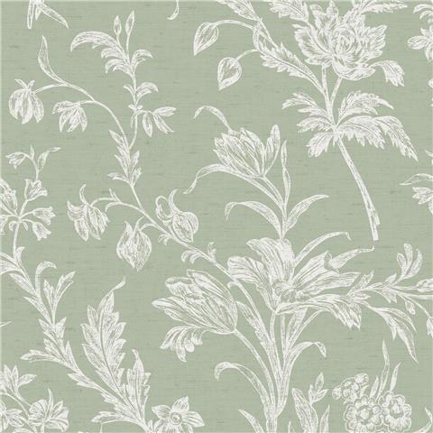 Laura Ashley Wallpaper Lloyd 130116 Sage Green