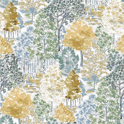 Laura Ashley Wallpaper Bernwood 130153 Ochre/Yellow