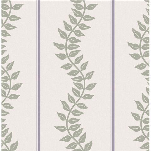 GRAHAM AND BROWN CONCERTO WALLPAPER COLLECTION Laurel leaf Stripe 130293 sage