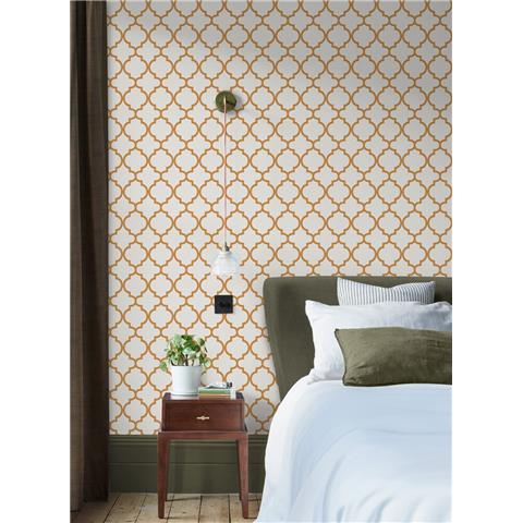 GRAHAM AND BROWN CONCERTO WALLPAPER COLLECTION Trellia 130298 orange