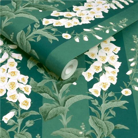 GRAHAM AND BROWN CONCERTO WALLPAPER COLLECTION Foxglove stripe 130311 teal