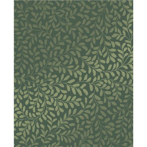 GRAHAM AND BROWN CONCERTO WALLPAPER COLLECTION Gilded Leaf 130370 Olive