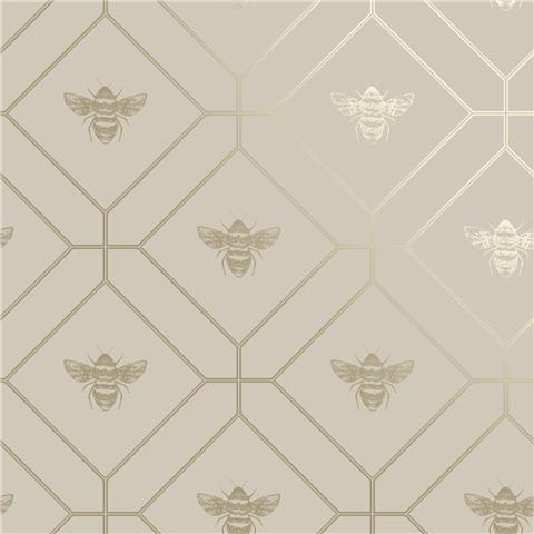 Holden Honeycomb Bee Wallpaper 13082 taupe