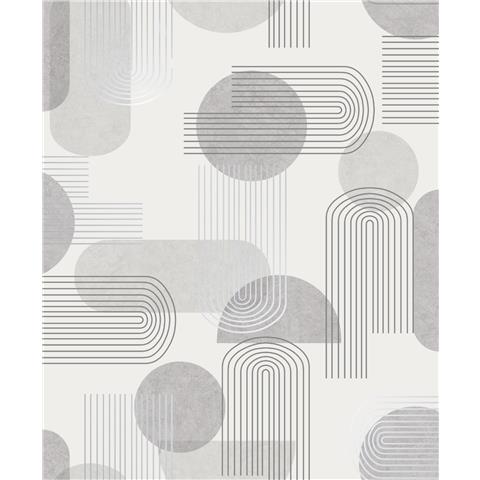 Holden Arch Geometric Wallpaper 13091 Black/White