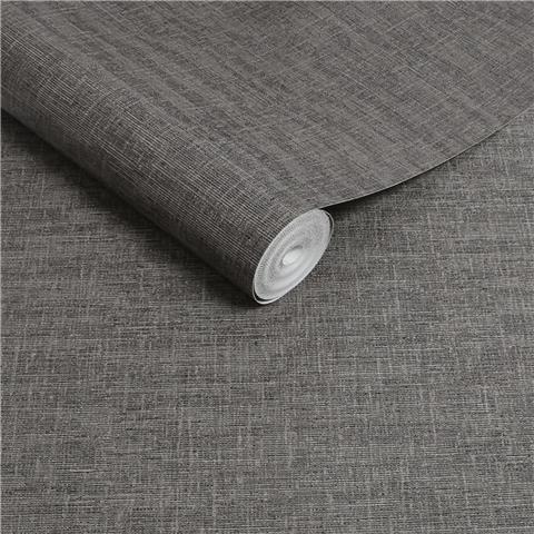 Boutique Finesse Vinyl Wallpaper Loom Texture 131236 Charcoal