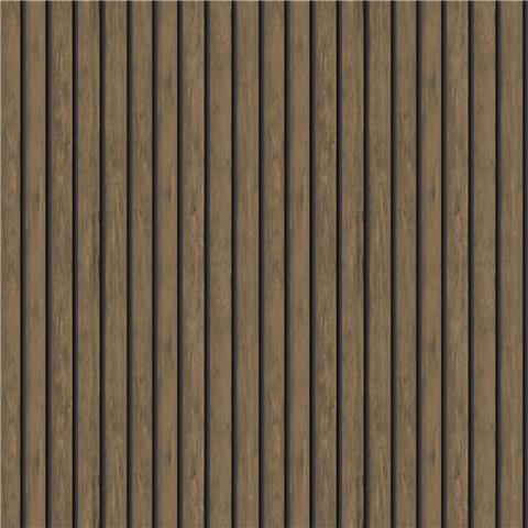 Statement Wallpaper Wooden Slat 13130 Dark Wood