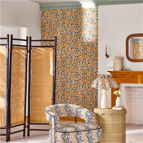Cath Kidston Wallpaper Strawberry Garden 131421 Yellow