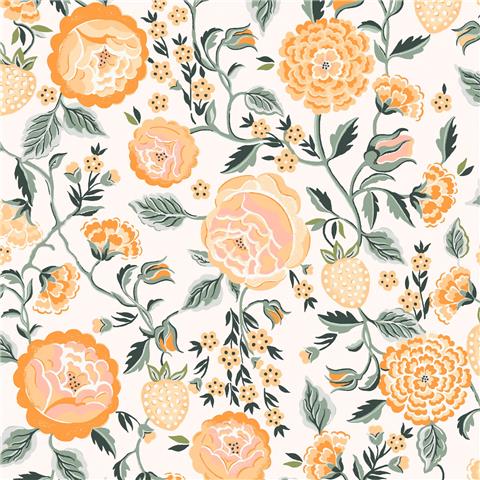 Cath Kidston Wallpaper Strawberry Garden 131421 Yellow