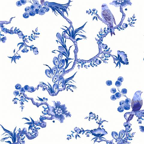 Cath Kidston Wallpaper Birds and Berries 131425 Blue
