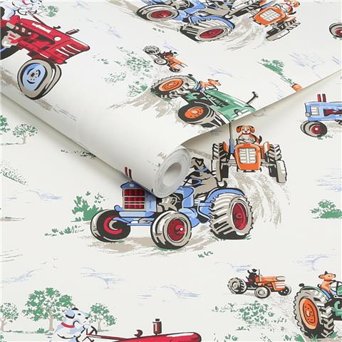 Cath Kidston Wallpaper Tractor 131426 Multi