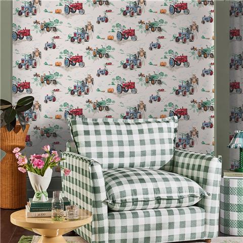 Cath Kidston Wallpaper Tractor 131426 Multi