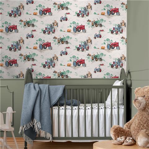 Cath Kidston Wallpaper Tractor 131426 Multi