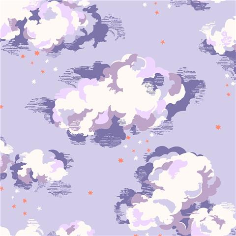 Cath Kidston Wallpaper Silver Lining 131430 Violet