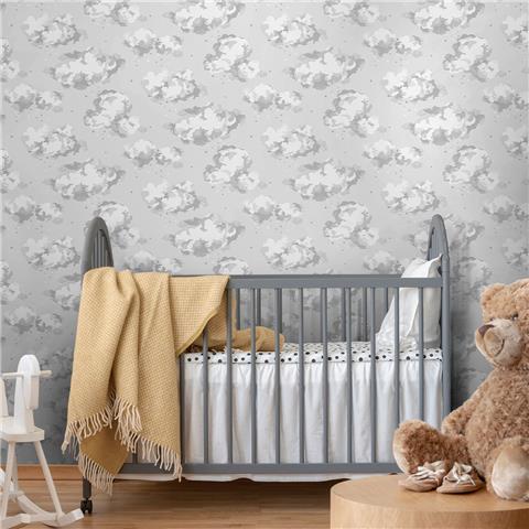 Cath Kidston Wallpaper Silver Lining 131431 neutral