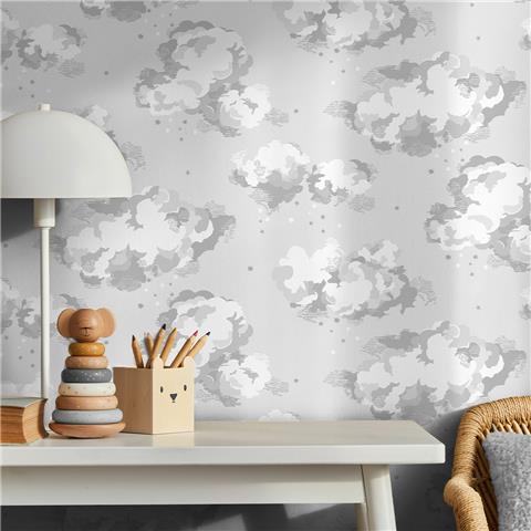 Cath Kidston Wallpaper Silver Lining 131431 neutral