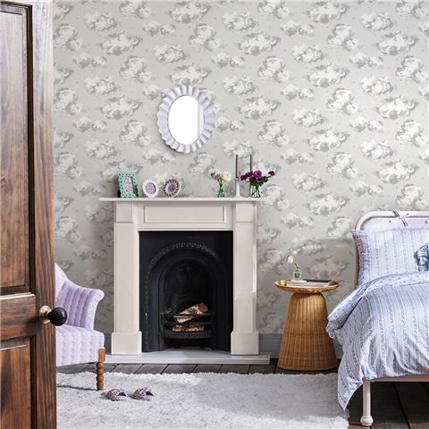 Cath Kidston Wallpaper Silver Lining 131431 neutral