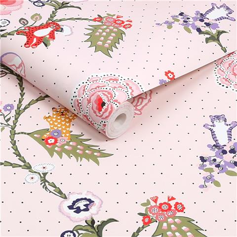 Cath Kidston Wallpaper Catnip 131432 Pink