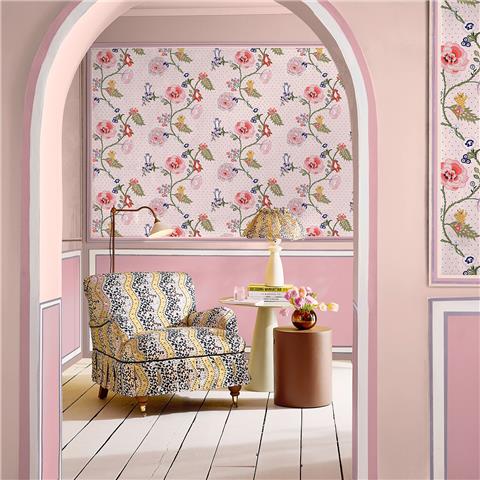 Cath Kidston Wallpaper Catnip 131432 Pink