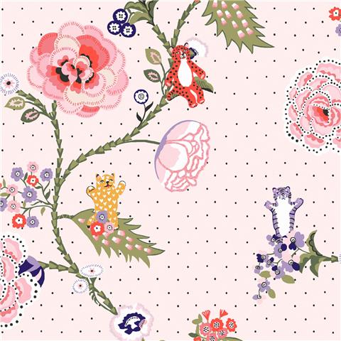 Cath Kidston Wallpaper Catnip 131432 Pink