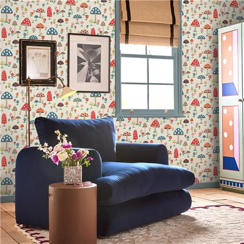 Cath Kidston Wallpaper Mushrooms 131435 Multi