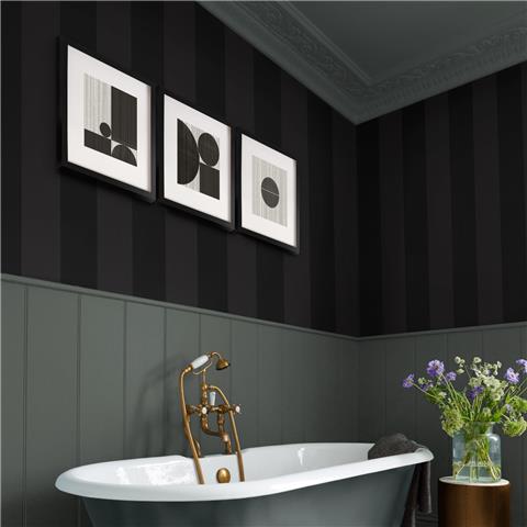 GRAHAM AND BROWN CONCERTO WALLPAPER COLLECTION Quartet Stripe 131446 charcoal